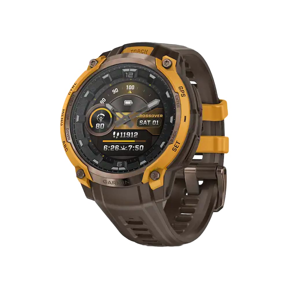 Garmin Instinct Crossover AMOLED Bronze Sunburst Advanced Health and Fitness Smartwatch 010-03398-01