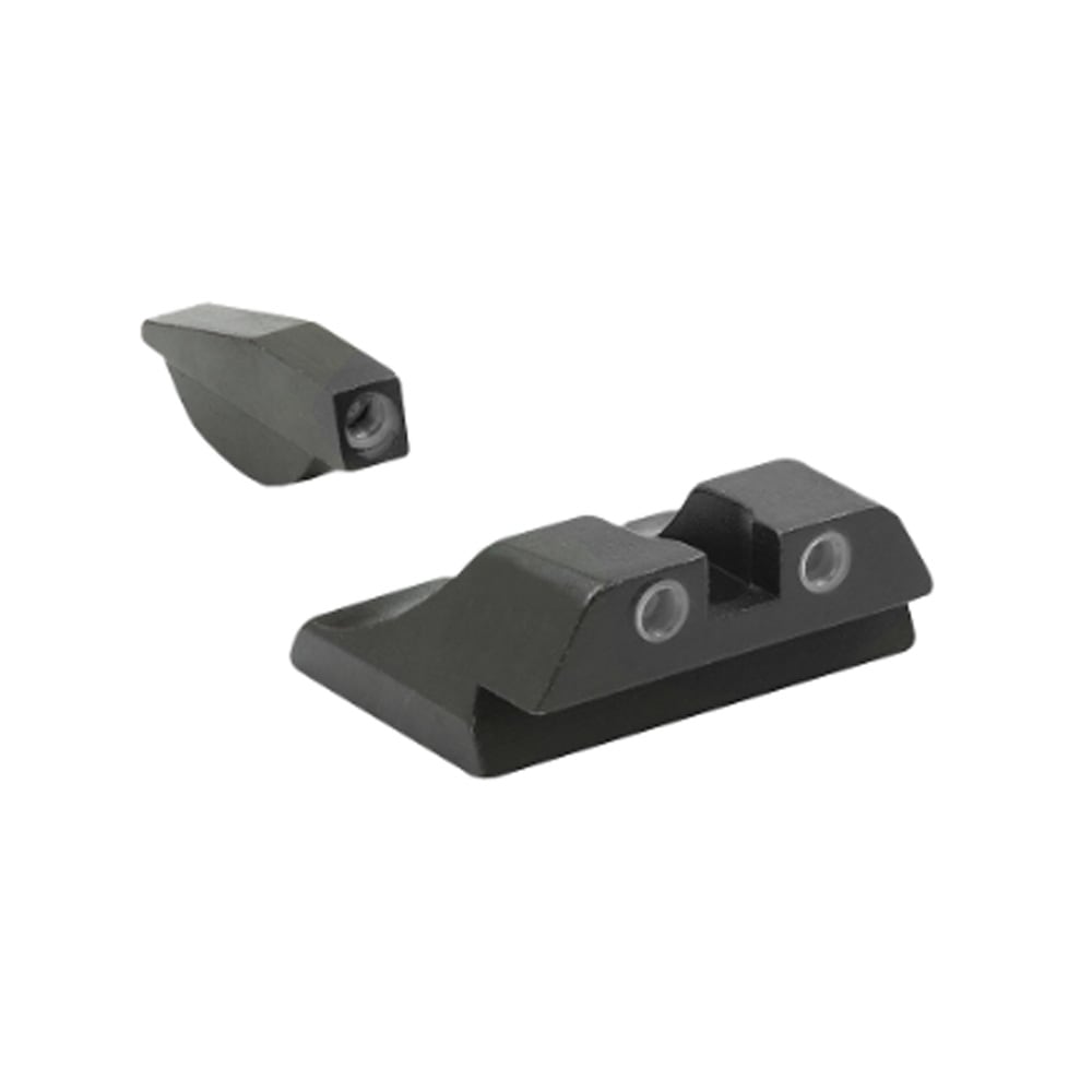 Meprolight USA Tru-Dot Green Tritium Ruger P85, P85 MARK II, & P89 White Rings Front & Rear Fixed Sights 109903101 - Main Image