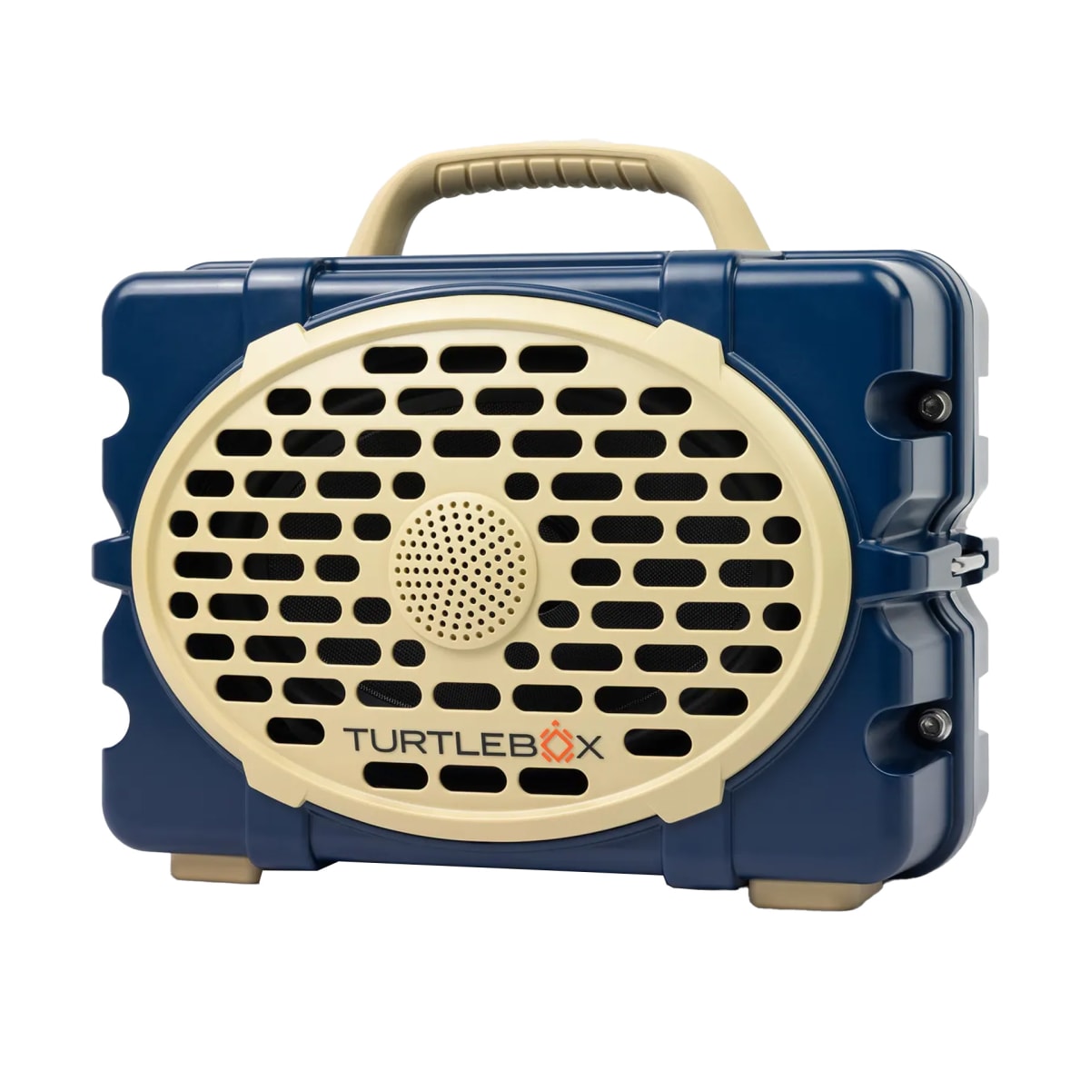 Turtlebox GameDay Series 2.0 Original Outdoor Bluetooth Speaker w/ Party Mode, Waterproof, 25hr Battery, Navy/Gold TB-ORIG-G3-NAVY-GOLD-GOLD-2 - Main Image