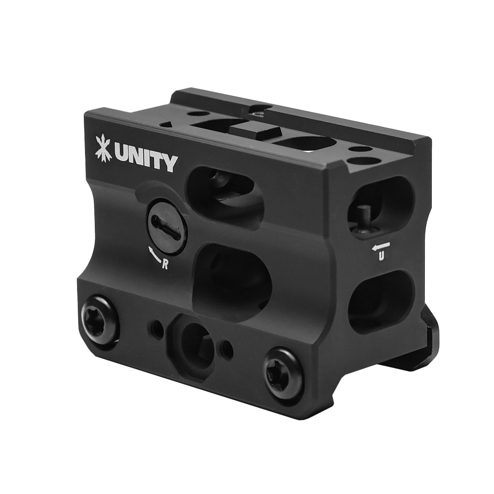Unity Tactical FAST Micro-SB Red Dot Mount for Aimpoint CompM5S, CompM5B, and Duty RDS w/ Integrated Iron Sights, Black FST-MSBB - Main Image