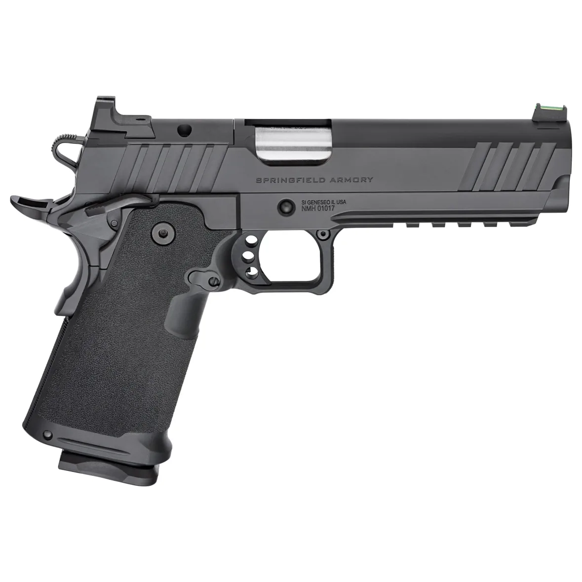 Springfield Armory 1911 DS Prodigy 9mm 5" Bbl Black Handgun w/ AOS Plate, U-Notch Fiber Optic Sights, 1x17rd & 1x20rd Mags PH9119AOS - Main Image