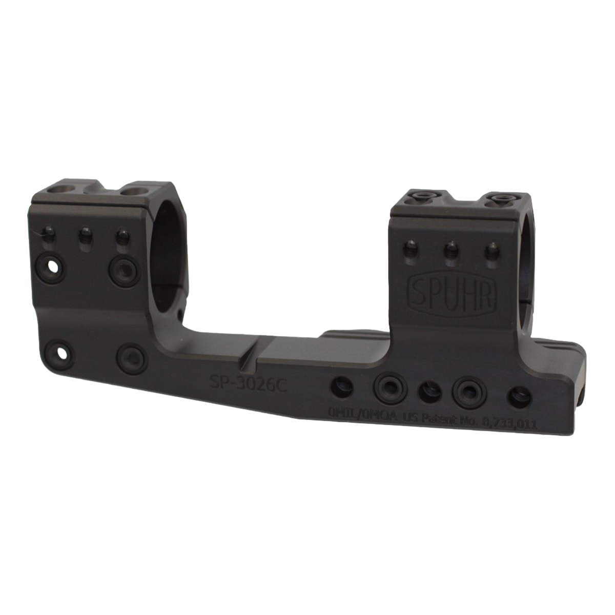 Spuhr Steel Side Clamp Picatinny Cantilever Mount 30mm H32mm/1.26" 0MIL/0MOA PIC Gen3 SP-3026CM