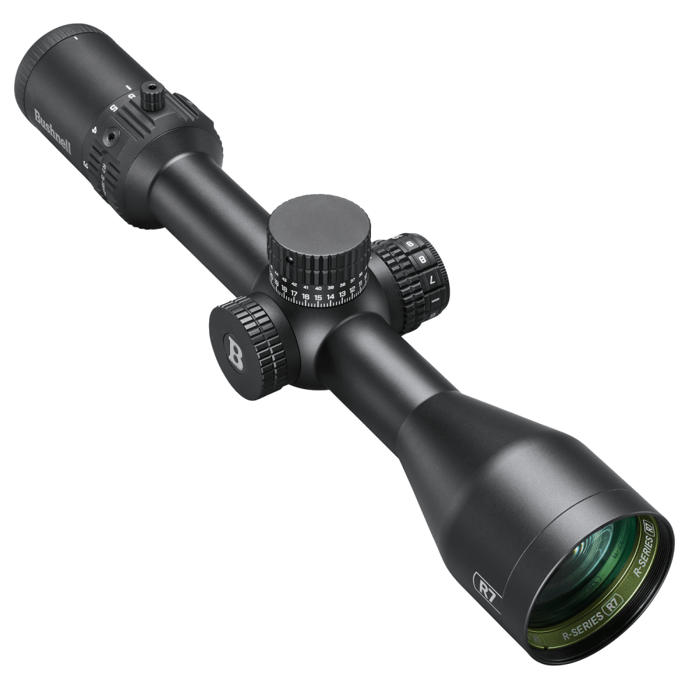 Bushnell 3-15x Magnification 50mm Lens R7 ED Black Riflescope FFP MOA Holdover Illuminated Reticle EXO Protective Barrier R7-31550A1 - Main Image