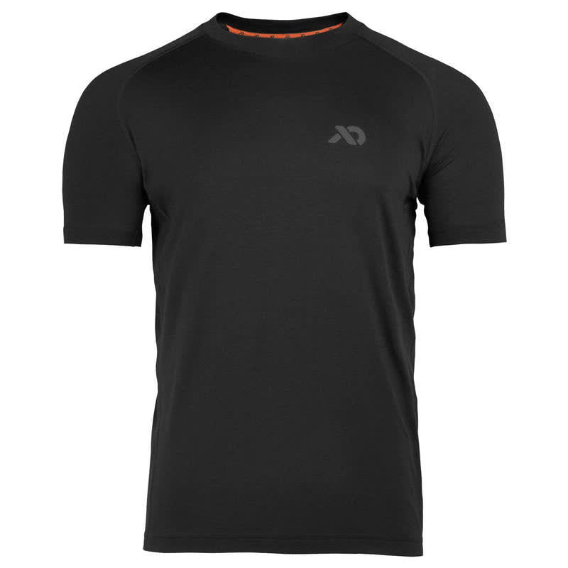 First Lite Men's Wick Short Sleeve Crew Black on Black XL MTWSCBBXL