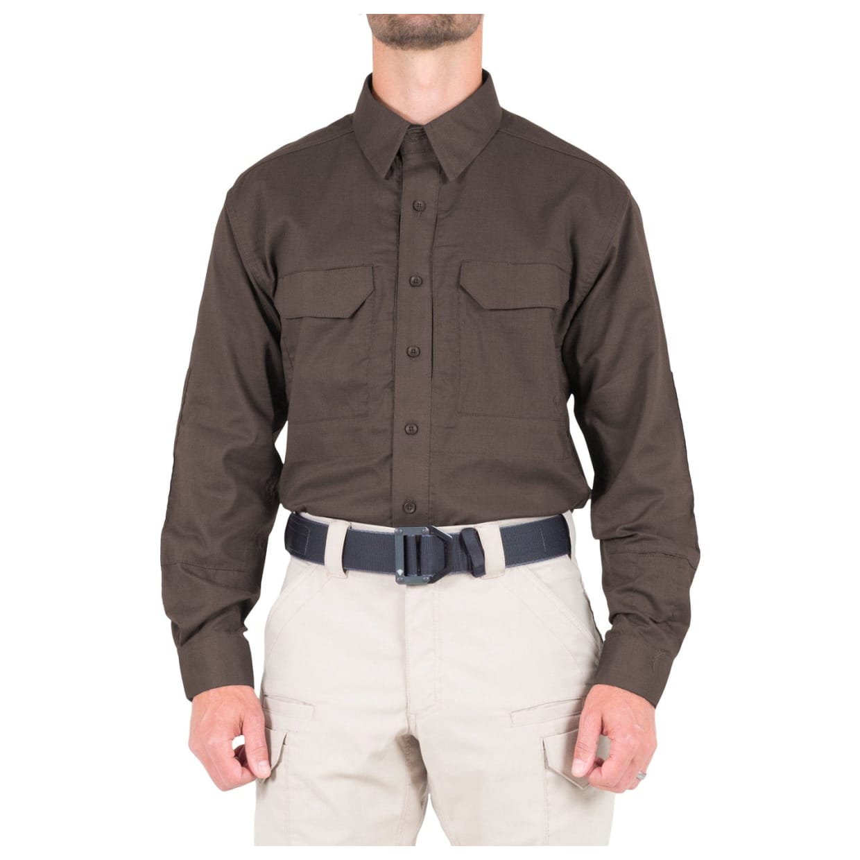 First Tactical Men's V2 Tactical Long Sleeve Shirt Kodiak Brown 111006-182 - Main Image