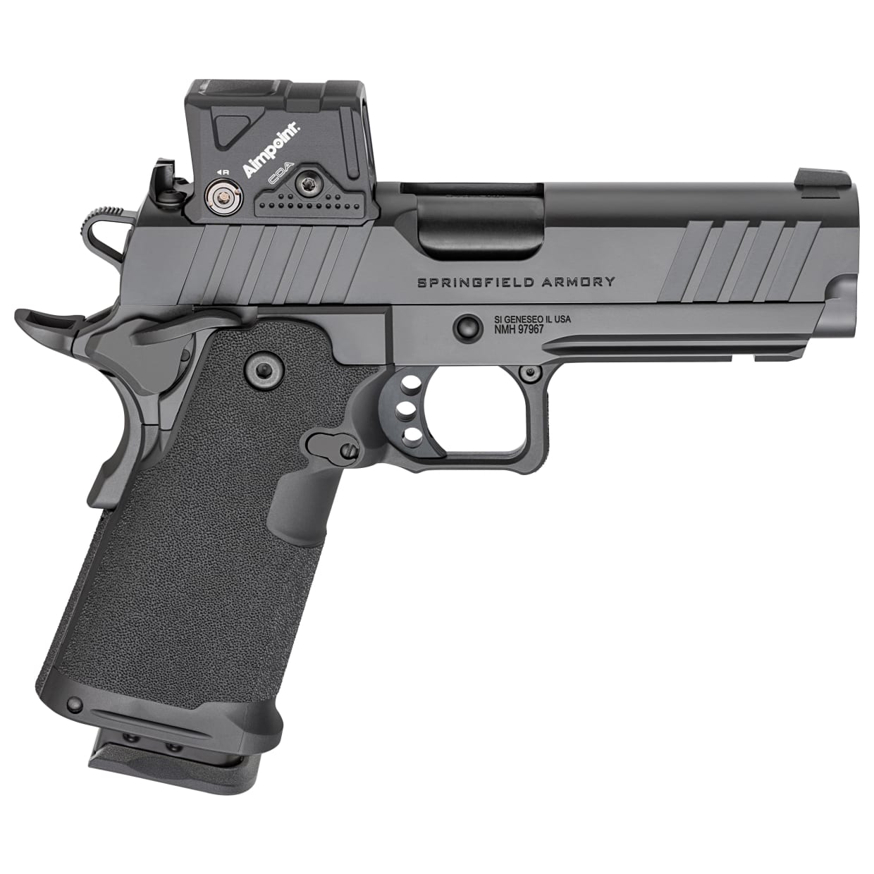 Springfield Armory 1911 DS Prodigy 9mm 4.25" Bbl Black Handgun w/ Aimpoint COA Optic, 2x18rd Mags PH9117COA - Main Image