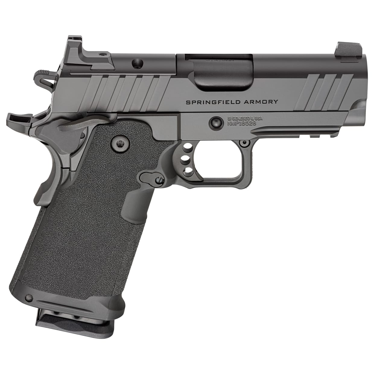 Springfield Armory 1911 DS Prodigy 9mm 3.5" Bbl Black Handgun w/ AOS Plate, 2x18rd Mags PH9114AOS - Main Image