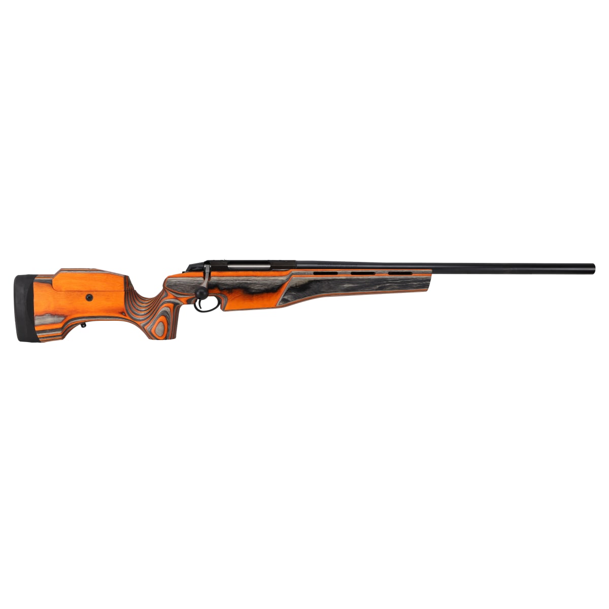 Tikka T3X Sporter Blued Steel 6.5 Creedmoor NS 23.7 BBL 1:1/8 TPI RH ST 5RD Laminate ADJ CHK / Oiled Orange J03541
