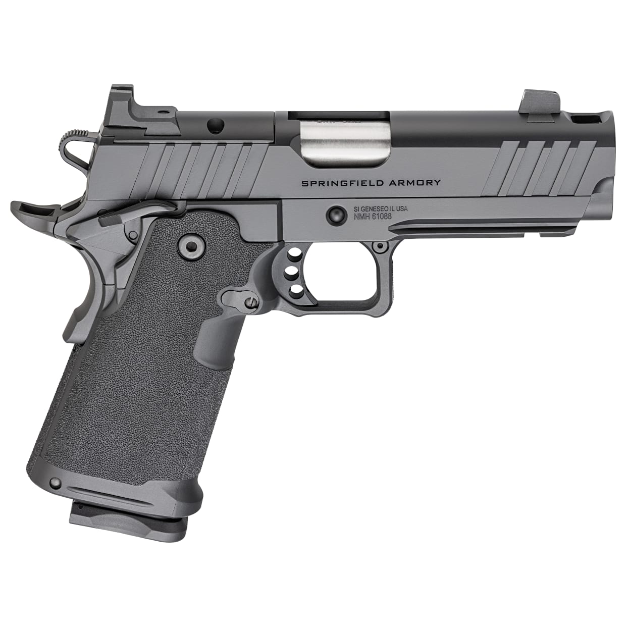 Springfield Armory 1911 DS Prodigy 9mm 4.25" Bbl Black Handgun w/ AOS Plate, U-Notch Tritium Sights, Integrated Comp, 2x10rd Mags PH9117AOSLC-COMP - Main Image
