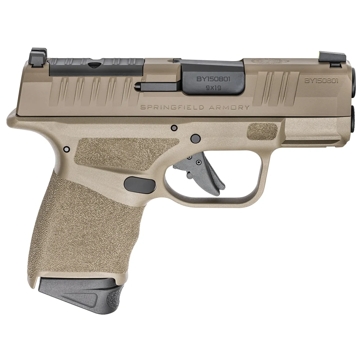 Springfield Armory Hellcat 9mm 3" Bbl FDE Optic Ready Handgun w/ Tritium Sights. 2x10rd Mags HC9319FOSPLC - Main Image