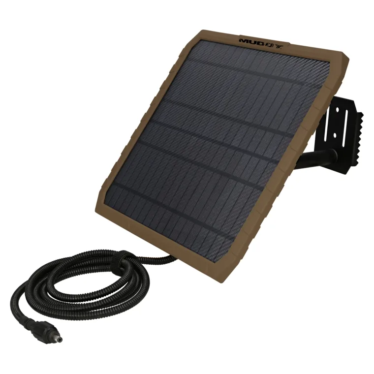 Muddy 10" Solar Panel & Rechargeable 3000mAh Lithium-Ion Battery Pack w/ 6ft Insulated Cable, USB Charging Port & Cable MUD-SOLP3X10 - Main Image