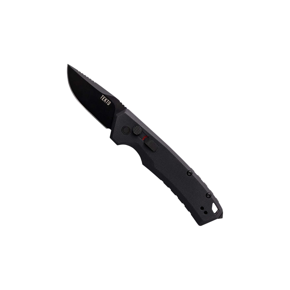 Tekto A3 Delta Mini Black D2 Drop Point Blade Black G10 Handle Black Accents Fine Edge Automatic Knife A3S-G1BK-D2BK1-A1 - Main Image