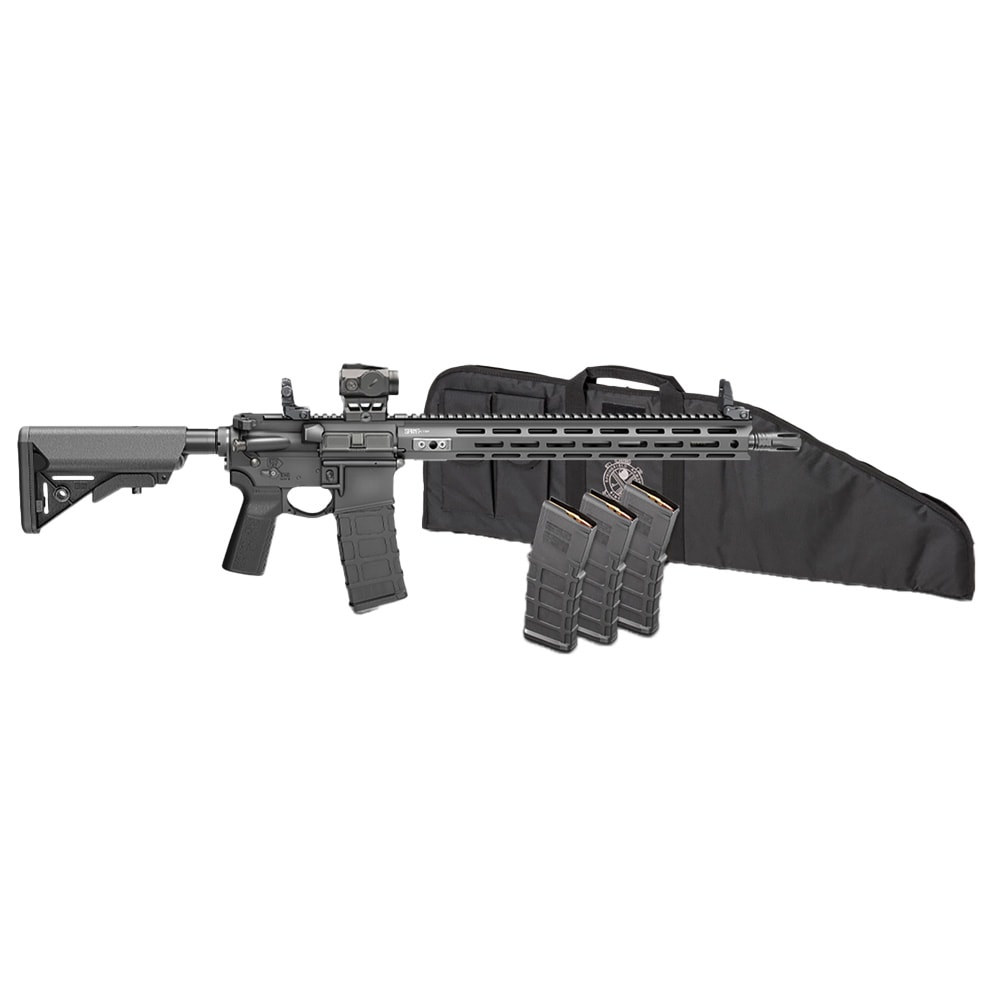 Springfield Armory Saint Victor 5.56 NATO 16" Bbl Black Rifle w/ Viridian Venta Green Dot, Rifle Bag, 4x30rd Mags STV916556B-V2-B5-PAC - Main Image