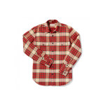 Filson Vintage Flannel Work Shirt Red Tartan SM 10689