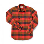 Filson Vintage Flannel Work Shirt Red Mackinaw Buffalo 2XL 10689
