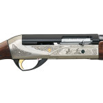 Benelli Legacy Satin walnut / WeatherCoat?, Nickel/blue. Etched game scene 26" 28ga 10435