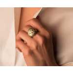 Alex Sepkus 18K and Natural Color Diamond Early Spring Ring