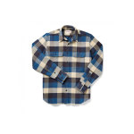 Filson Vintage Flannel Work Shirt Blue Buffalo 2XL 10689