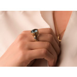 Alex Sepkus 18K Sapphire and Diamond "Little Windows" Ring