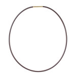 Alex Sepkus Brown 3mm Silicone Necklace with Stainless Steel Core