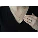 Alex Sepkus 18K, Sapphire and Diamond "Sea" Cross Pendant