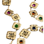 Alex Sepkus 18K & Colored Stone "Square Characters" Necklace