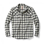 Filson Hunting Shirt Cream Flannel Black MD 10497