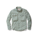 Filson Angler Shirt Amber Green Plaid LG 10604