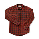 Filson Lightweight Alaskan Guide Shirt Burgundy/Deep Brown MD 10743 10743056103