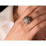 Alex Sepkus 18K Diamond and Color Stone "Blooming Hill" Ring