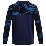 Under Armour Rival Camo Blocked Fleece Hoodie Midnight Navy/Admiral LG 1373180-410005