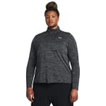 Under Armour Women's Tech Half-Zip Twist Longsleeve Black/White Shirt 1384225-00100 - Main Image