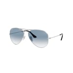 Ray-Ban Aviator Large Metal Silver Clear Gradient Blue 0RB3025-0033F55