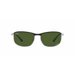 Ray-Ban Black on Silver Polar Dark Green 0RB3671CH-9144P160