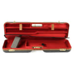 Negrini One Gun - Two Barrels OU SXS Skeet Trap Hunting ABS Black with Brown Leather and Red interior. 1621BLX/5389