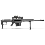 Barrett M107A1 Black 20" Leupold Mark 4 M1, Rings, BORS 14017