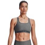 Under Armour Women's Crossback Mid Bra Charcoal Light Heather/Black 1361036-01900 - Main Image