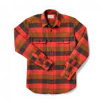 Filson Vintage Flannel Work Shirt Red Mackinaw Buffalo SM 10689