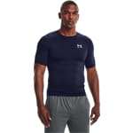 Under Armour Men's Heatgear Shortsleeve Midnight Navy/White Compression Shirt 1361518-41000 - Main Image