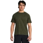 Under Armour Men's Tech Shortsleeve Marine OD Green/Black Textured Shirt 1382796-39000 - Main Image