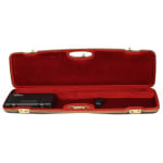 Negrini One Gun Fits all shotguns O/U, SXS, Semi-auto or Pump. Black with Tan Leather and Bordeaux interior. 1607LX-UNI/4713
