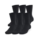 Under Armour Adult Unisex TC Black/White Crew Socks 1386315-00100 - Main Image