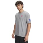 Under Armour Men's Freedom Flag Shortsleeve Steel Light Heather/Red Shirt 6004096-03601 - Main Image