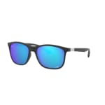 Ray-Ban Chromance Matte Black Green Mirror Blue Polar 0RB4330CH-601SA156