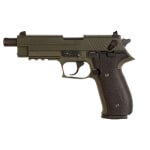 OD, Black Slide Finish, Olive Drab Frame---Same as OD above, but with Threaded Barrel MOS-22-OD-TB
