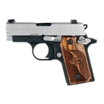 SAS, Two-Tone, Dehorning, SLITE Night Sights, Brown Goncalo Checkered Wood Grips---Same as SAS above 238-380-SAS-AMBI