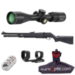 JTS AirStryke .22 Cal Black PCP Air Rifle with 1.175g Pellets, Athlon Neos HMR 4-12x40mm Center-X SFP MOA Reticle Riflescope & Cantilever Mount, Spudz - Main Image