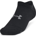 Under Armour Adult Unisex Essential Cushion Black/Castlerock No-Show Socks 1387057-00100 - Main Image