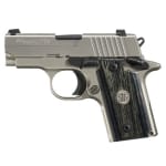 Sig Sauer P238 Nickel PVD Coated Stainless Frame & Slide, SIGLITE Night Sights, Blackwood medallion 238-380-HD-NI