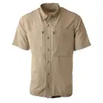 Pnuma Outdoors Short Sleeve Shooting Shirt, Desert Tan Color 3XL PSSSSGXXX